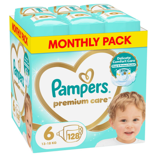 Pampers pelene premium monthly 6  13-18kg 128kom 