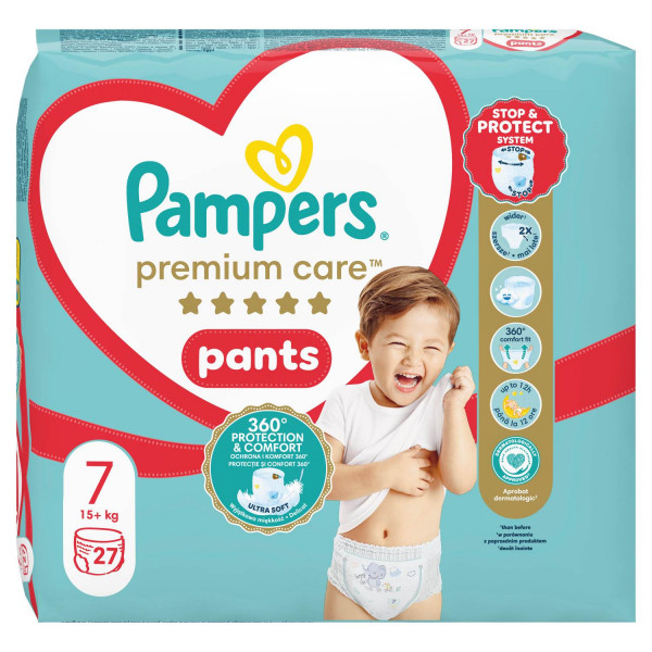 Pampers pants premium VP 7 17kg+ 27kom 