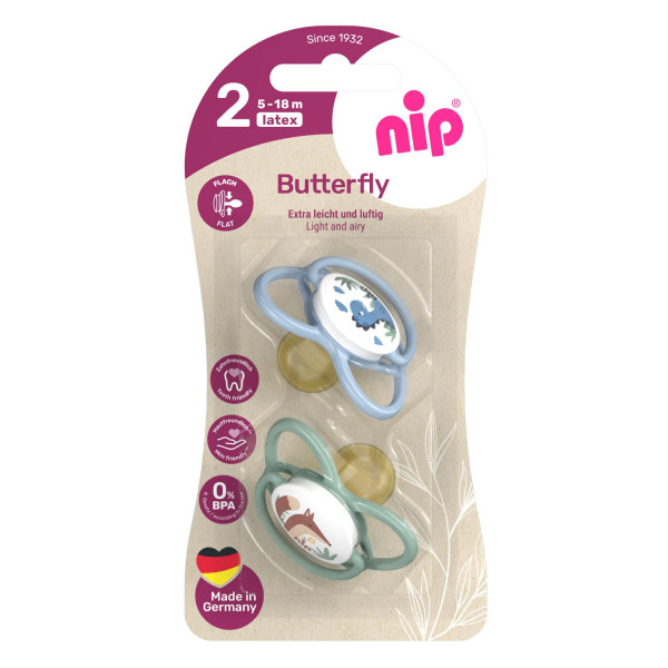 Nip Butterfly laža, kaučuk, mix boja, 5-18m