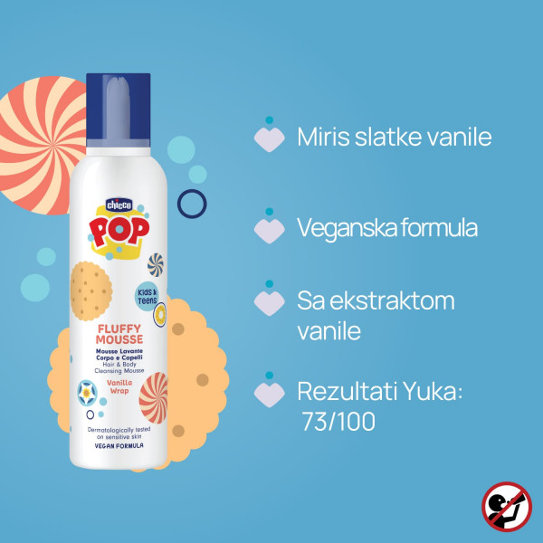 Chicco POP vanila pena 2u1 za telo i kosu 200ml
