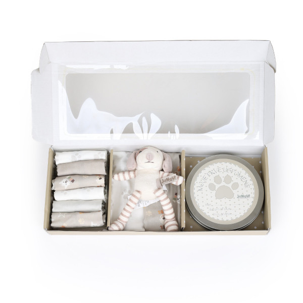 Jungle bebi set prvi otisak, sivi pas 