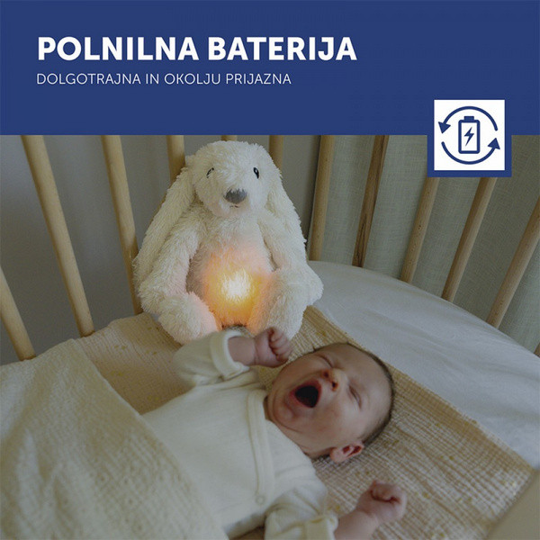 Zazu noćna lampa plišani zeka Ro, White 