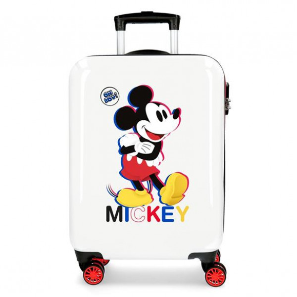 ABS Kofer 55cm sa 4 dupla točkića mickey beli