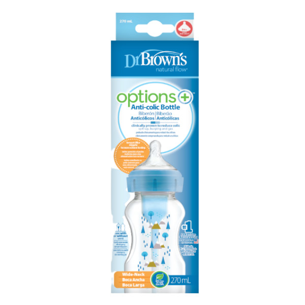 Dr.Browns plastična option+ flašica 270ml plava