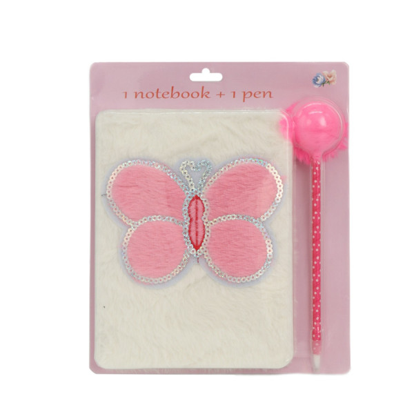 Be Cool notes sa olovkom plišani beli leptir