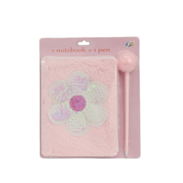 Be Cool notes sa olovkom plišani roze cvet