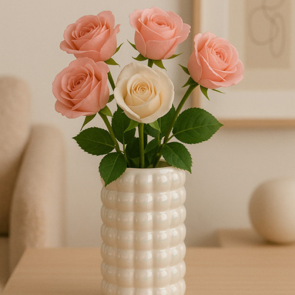 Cute&Cool HOME dekorativna vaza sjajna bela 