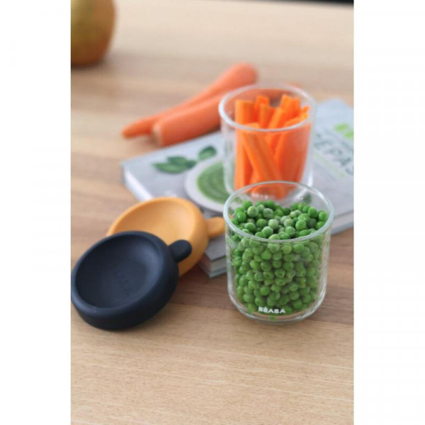 Beaba set od 2 x 250 ml staklene posude,Blu/Honey 