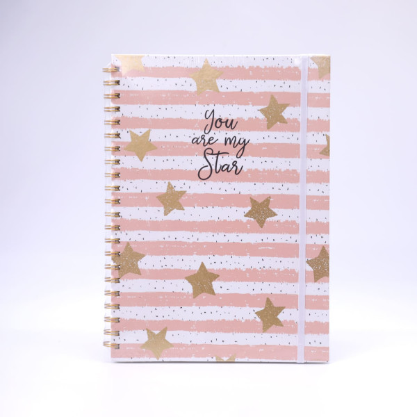 Be Cool notes sa zvezdicama roze A4 