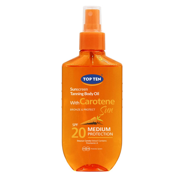 Top Ten ulje za sunč.carotena spf 20 150ml sprej 
