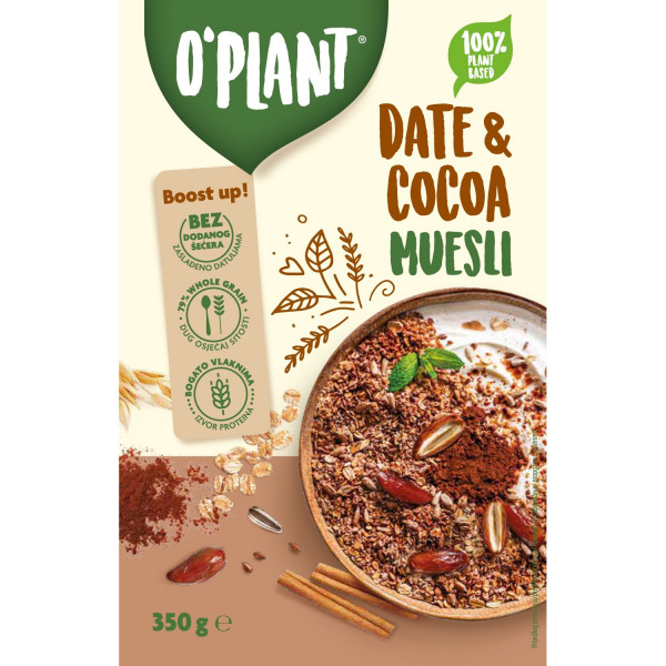 Oplant musli date&cocoa 350gr 