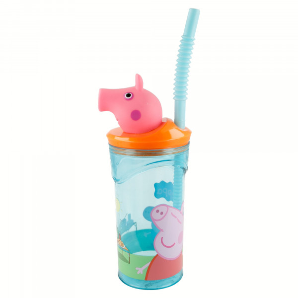 Stor flašica sa 3D figurom 360ml, Peppa Pig 
