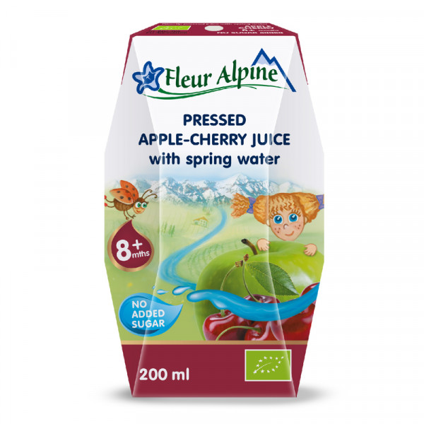 Fleur A org. sok sa vodom od višnje i jabuke 200ml 