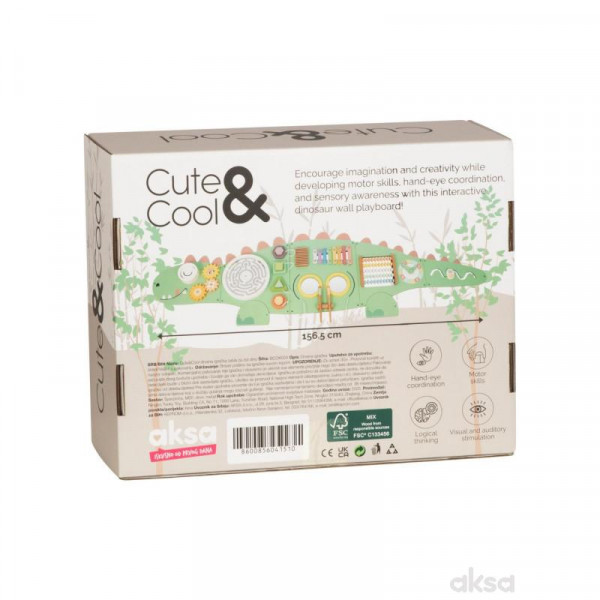Cute&Cool drvena igračka tabla za zid dino 