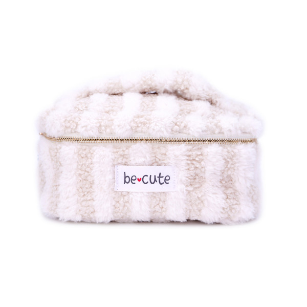 Be Cute plišani neseser bež/beli L 