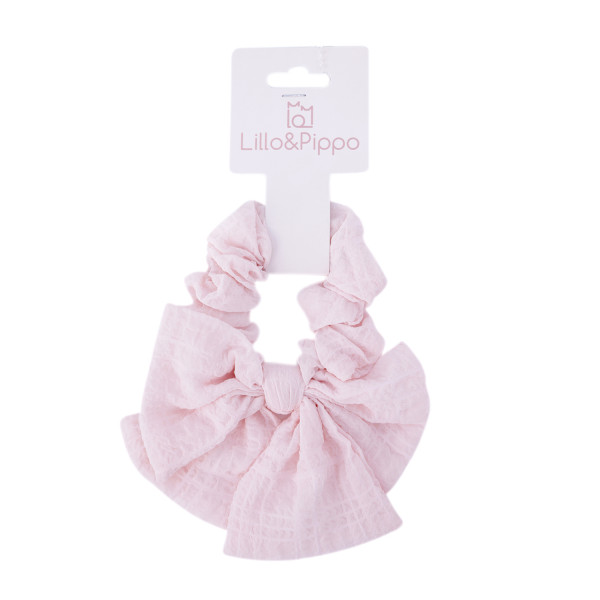 Lillo&Pippo, gumica za kosu mašnica, roze 