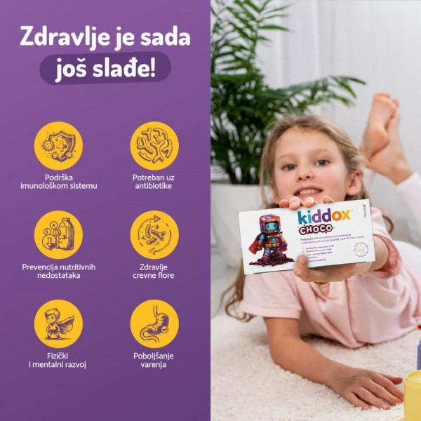 Nordx Kiddox choco probiotik kockice a20 