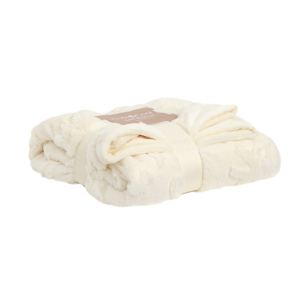 Cute&Cool HOME ćebe belo mašnica, 130x160cm 