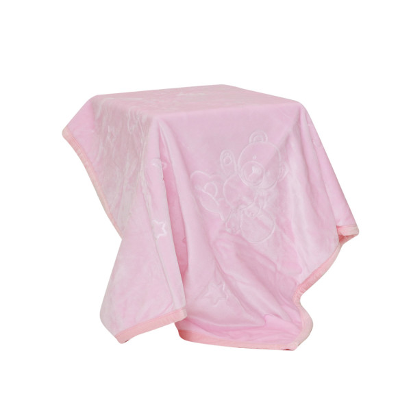 Lillo&Pippo ćebe za bebe nebo 110x140cm, roze 