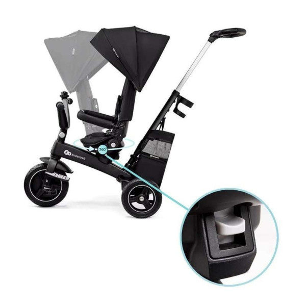 Kinderkraft tricikl Easy Twist 2u1 Black