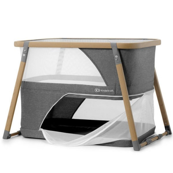 Kinderkraft prenosivi krevetac Sofi 4u1 Wood Grey 