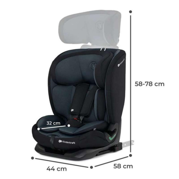 Kinderkraft a-s Oneto3 (76-150cm) Graphite Black