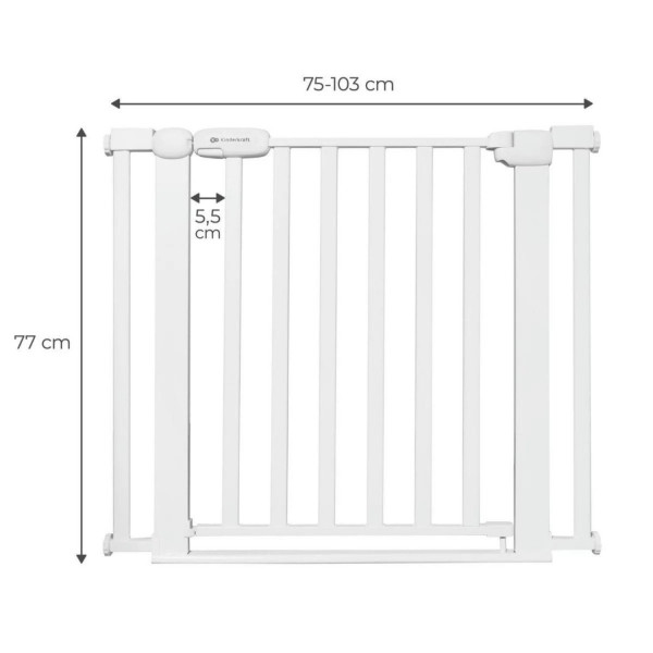 Kinderkraft zaštitna ogradica Lock&Go White