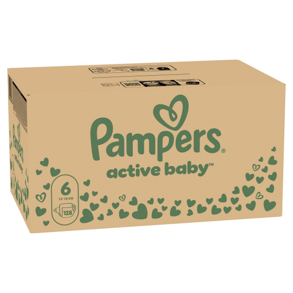 Pampers pelene active baby month.S6 13-18kg 128kom 