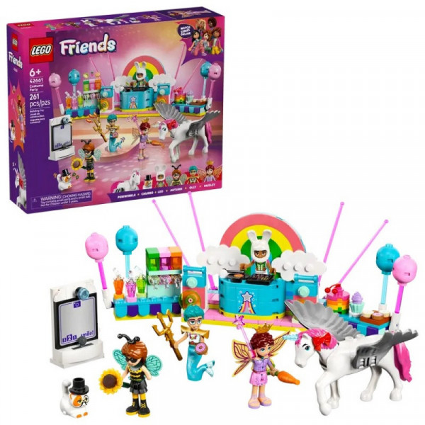 Lego friends costume party with unicorn & fairy 