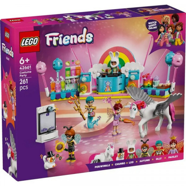 Lego friends costume party with unicorn & fairy 