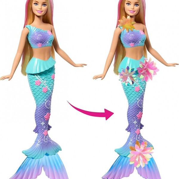 Barbie magična cvetna sirena - plavuša 