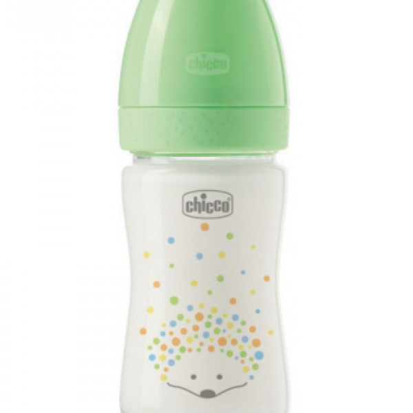 Chicco PE staklena flašica,uni,silikon,150ml 