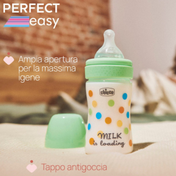 Chicco PE plastična flašica,uni,silikon,150ml 