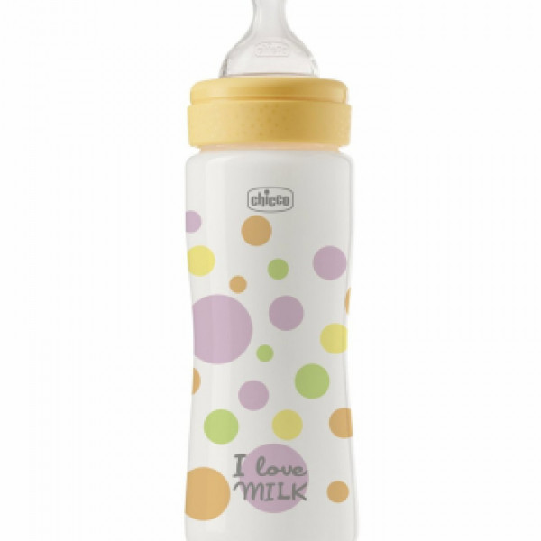 Chicco PE plastična flašica,silikon,dev.330ml 