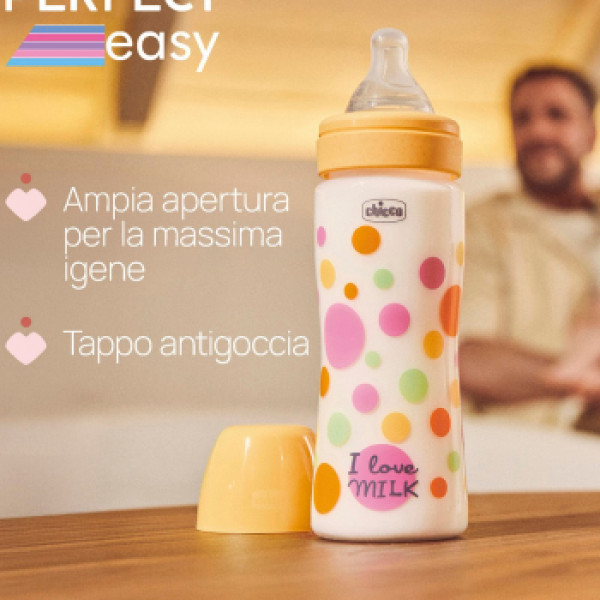 Chicco PE plastična flašica,silikon,dev.330ml 