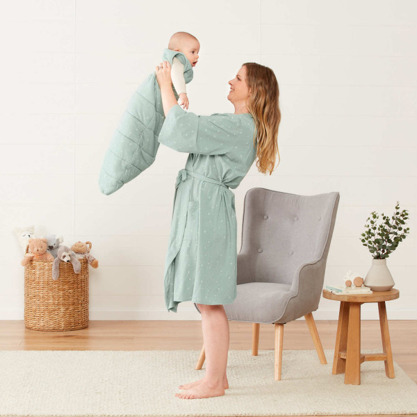 Ergo-pouch ogrtač za mame, mint 