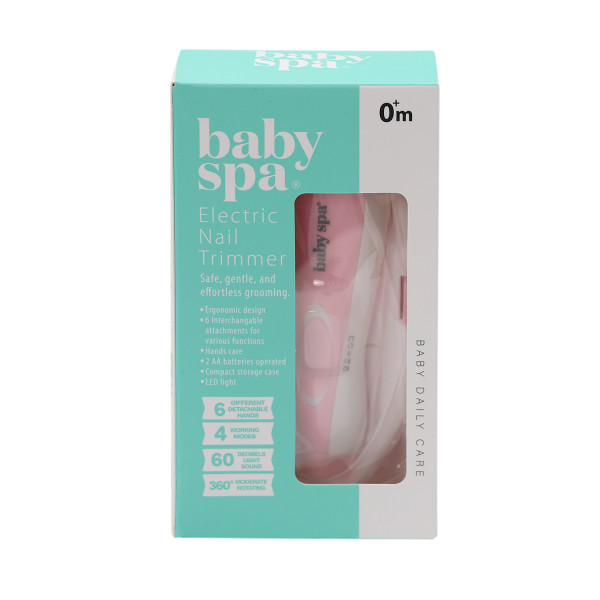 Baby Spa električni trimer za nokte, roze 