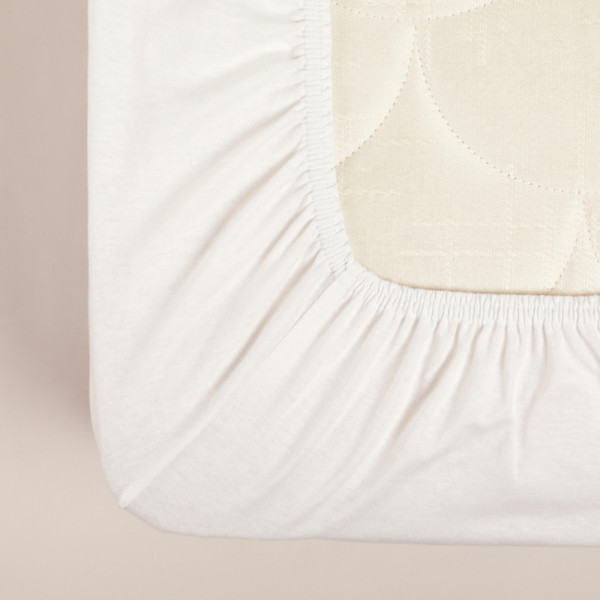 Stefan čaršav žersej sa lastišem beli, 60x120 