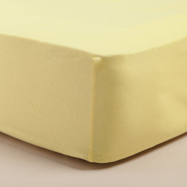 Stefan čaršav žersej sa lastišem žuti, 60x120 