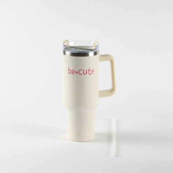 Be Cute termos sa slamčicom bež 1,2l 