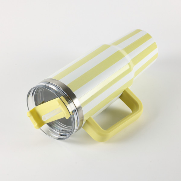 Be Cute termos sa slamčicom žute pruge 1,2l 