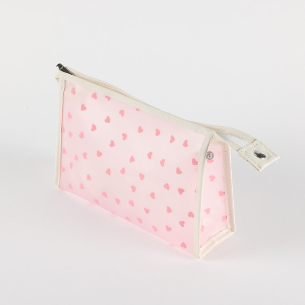 Be Cute prozirni neseser srca, roze 24x7x16cm 