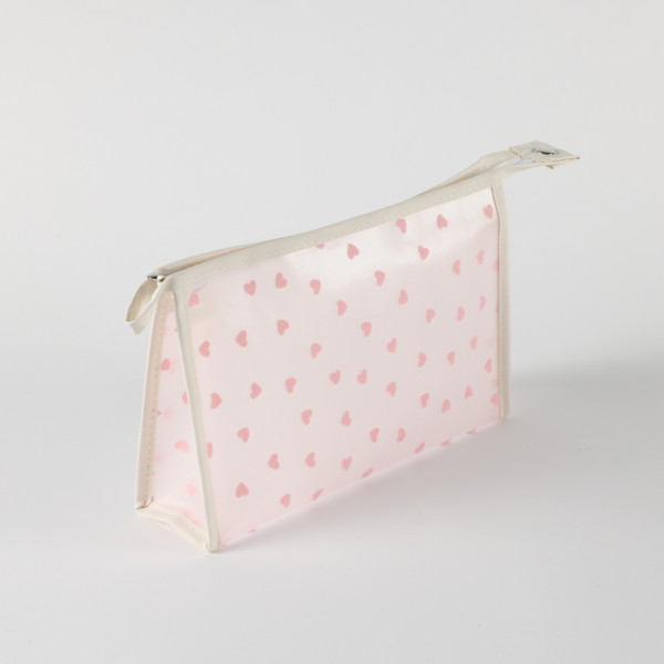 Be Cute prozirni neseser srca, sv. roze 24x7x16cm 