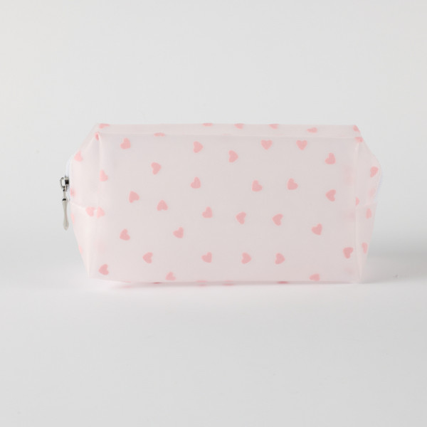 Be Cute prozirni neseser srca, sv. roze 18x8x10cm 
