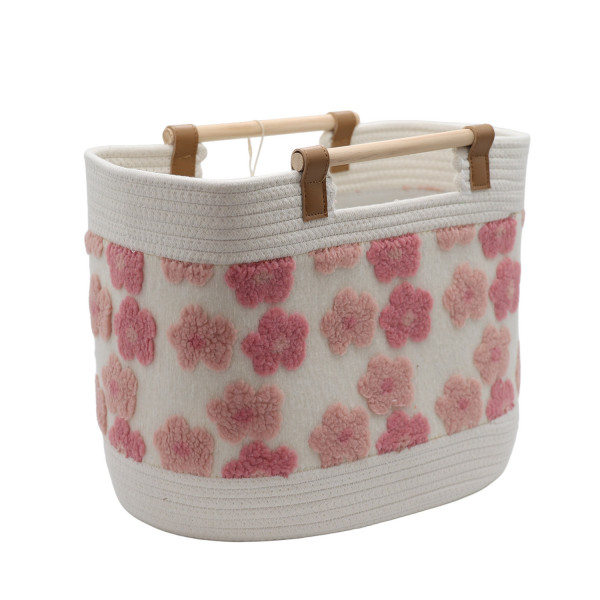 Cute&Cool HOME korpa drvene ručke roze, 42x28x32cm 