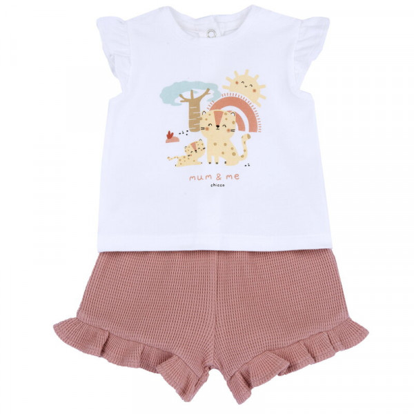 Chicco komplet (šorts+majica k.r.), devojčice 