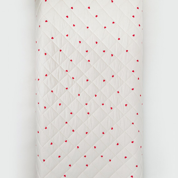 Stefan prekrivač dezen-frotir crveno srce, 200x200 