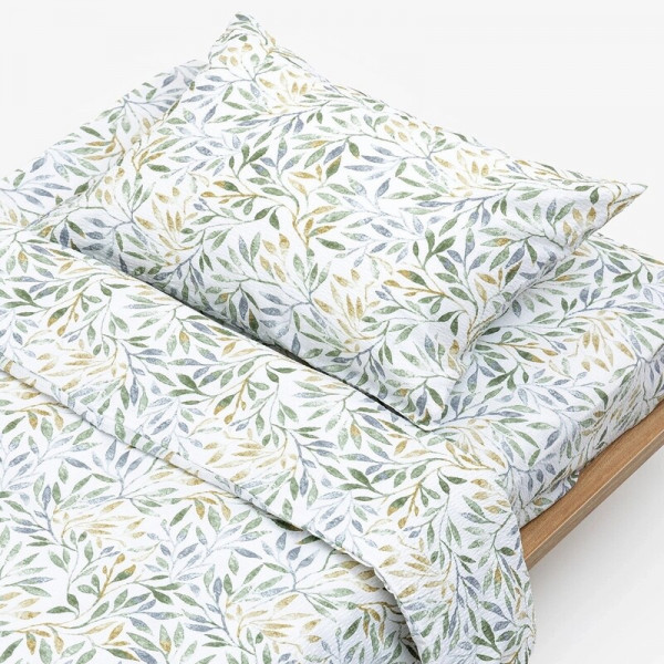 Stefan posteljina krep 3/1 oliva, 140x200 