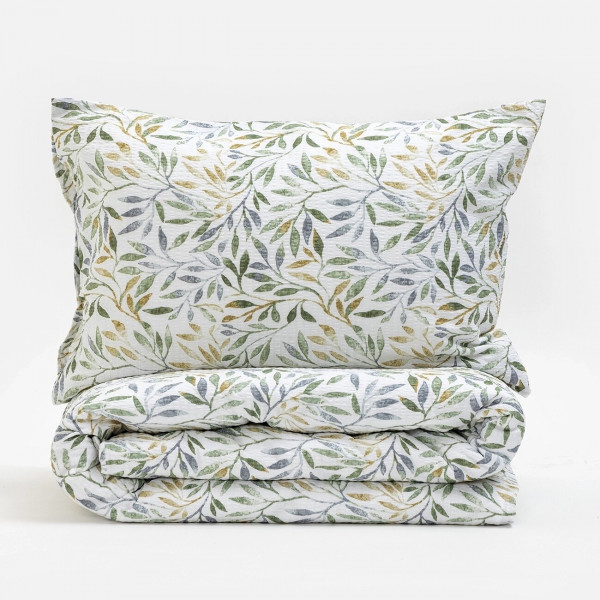 Stefan posteljina krep 3/1 oliva, 140x200 