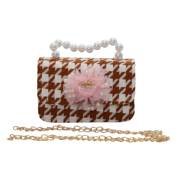 Lillo&Pippo torbica sa perlama, braon 